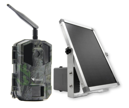 Kamera domowa ORLLO Inteligentna kamera SIM 4G LTE fotopułapka + panel